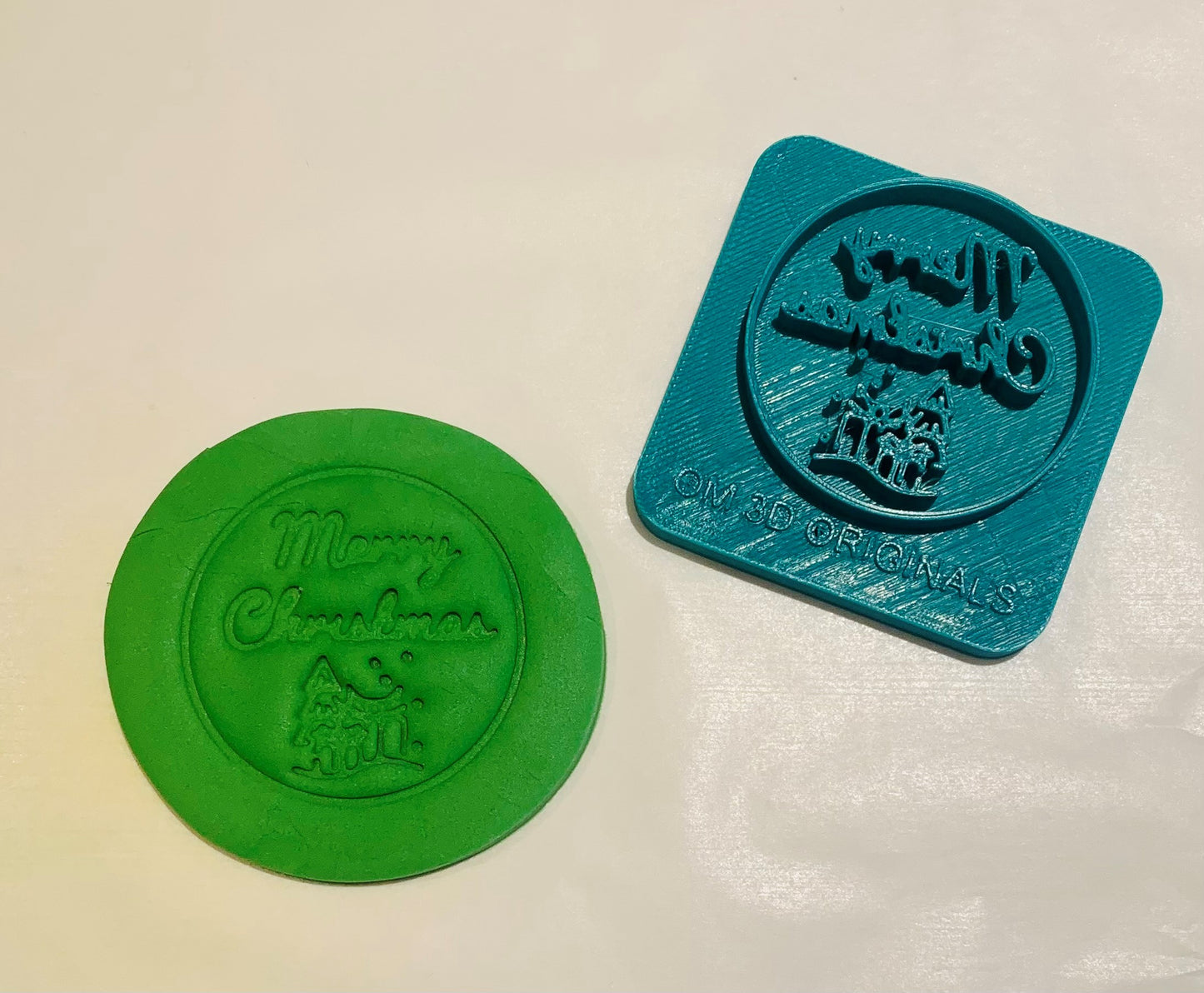 Christmas Themed Embossing Stamp ENGLISH - Merry Christmas