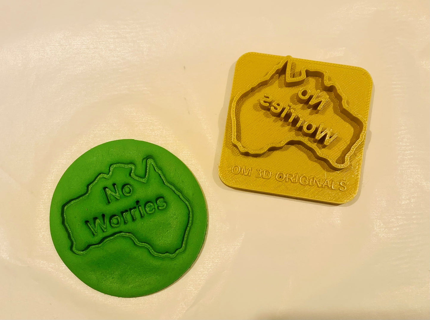 Aussie Themed Embossing Stamp -  No Worries