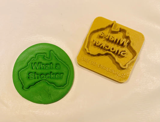 Aussie Themed Embossing Stamp -  What a Shocker